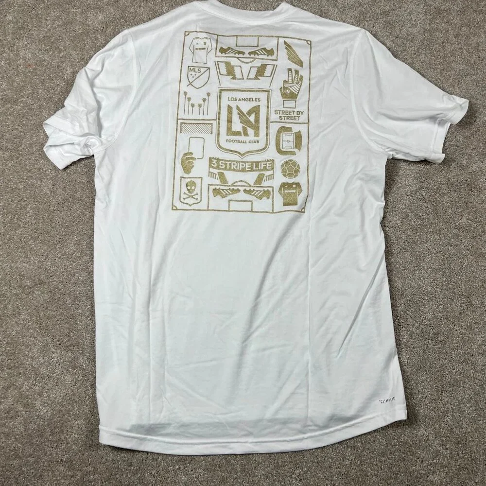 Adidas Mens Medium White‎ Creator Tee Los Angeles FC Football T-Shirt NWT